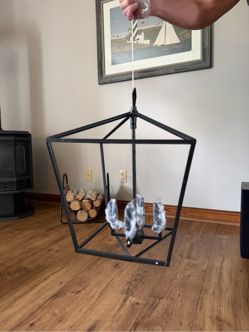Arhaus Garnet Bronze Chandelier Open Box Designer Lighting